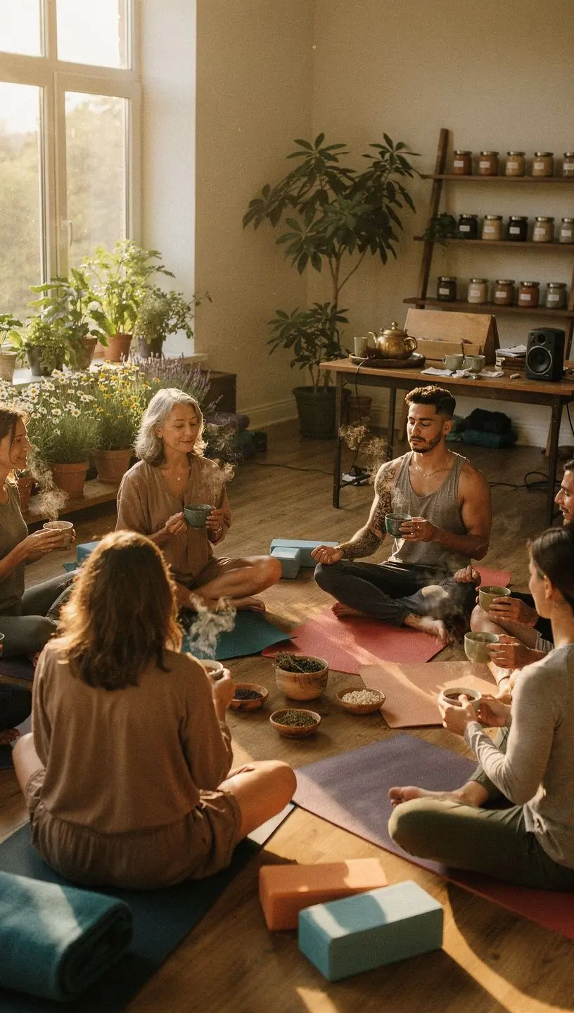 Közelkép szárított csalánlevélről és kamilláról, amelyek gyakori összetevői a gyulladást csökkentő teakeverékeknek.