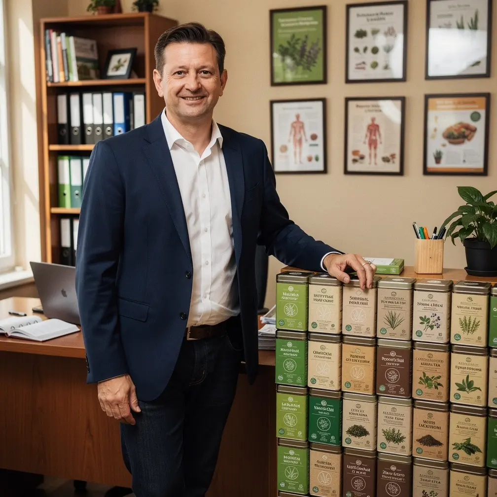 Egy szakértő magyarázza a gyógynövények hatásait az ízületi egészség javításában egy oktató előadáson.